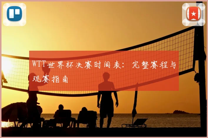 WTT世界杯决赛时间表:完整赛程与观赛指南